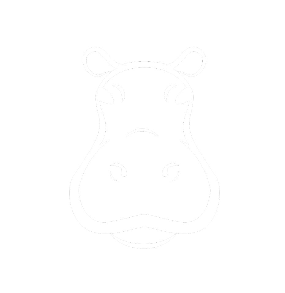 Miss Make It Happen Hippo Logo in white